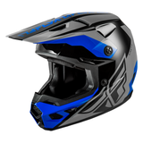 Fly Racing Kinetic Crest Helmet - Grey/Black/Blue
