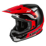 Fly Racing Kinetic DBK Helmet - Black/Red/Grey