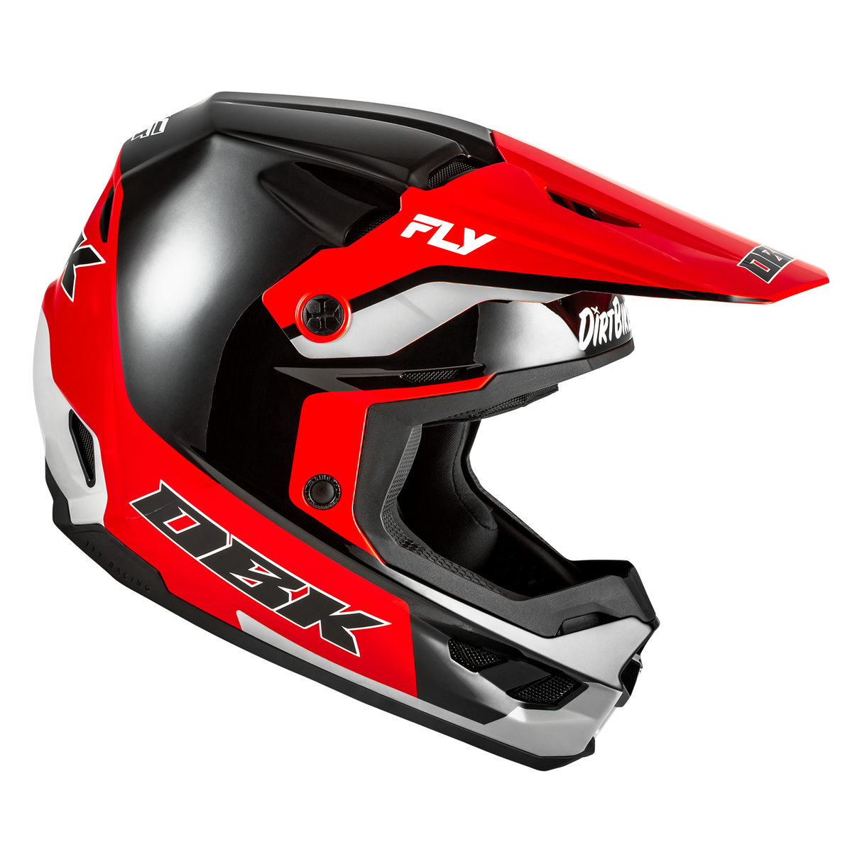 Fly Racing Kinetic DBK Helmet - Black/Red/Grey