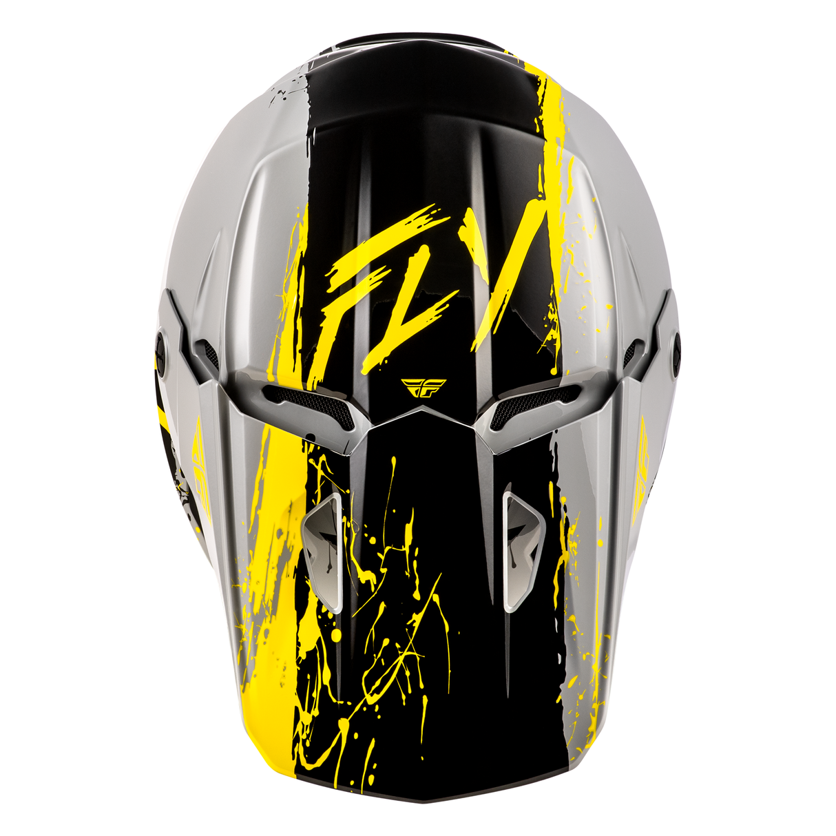 Fly Racing Youth Kinetic Drip Helmet - Grey/Black/Yellow