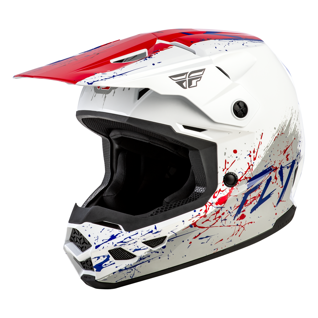 Fly Racing Youth Kinetic Drip Helmet - Red/White/Blue