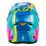 Fly Racing Youth Kinetic Drip Helmet - Turquoise/Pink/Yellow