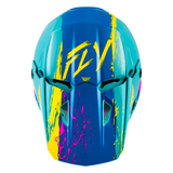 Fly Racing Youth Kinetic Drip Helmet - Turquoise/Pink/Yellow