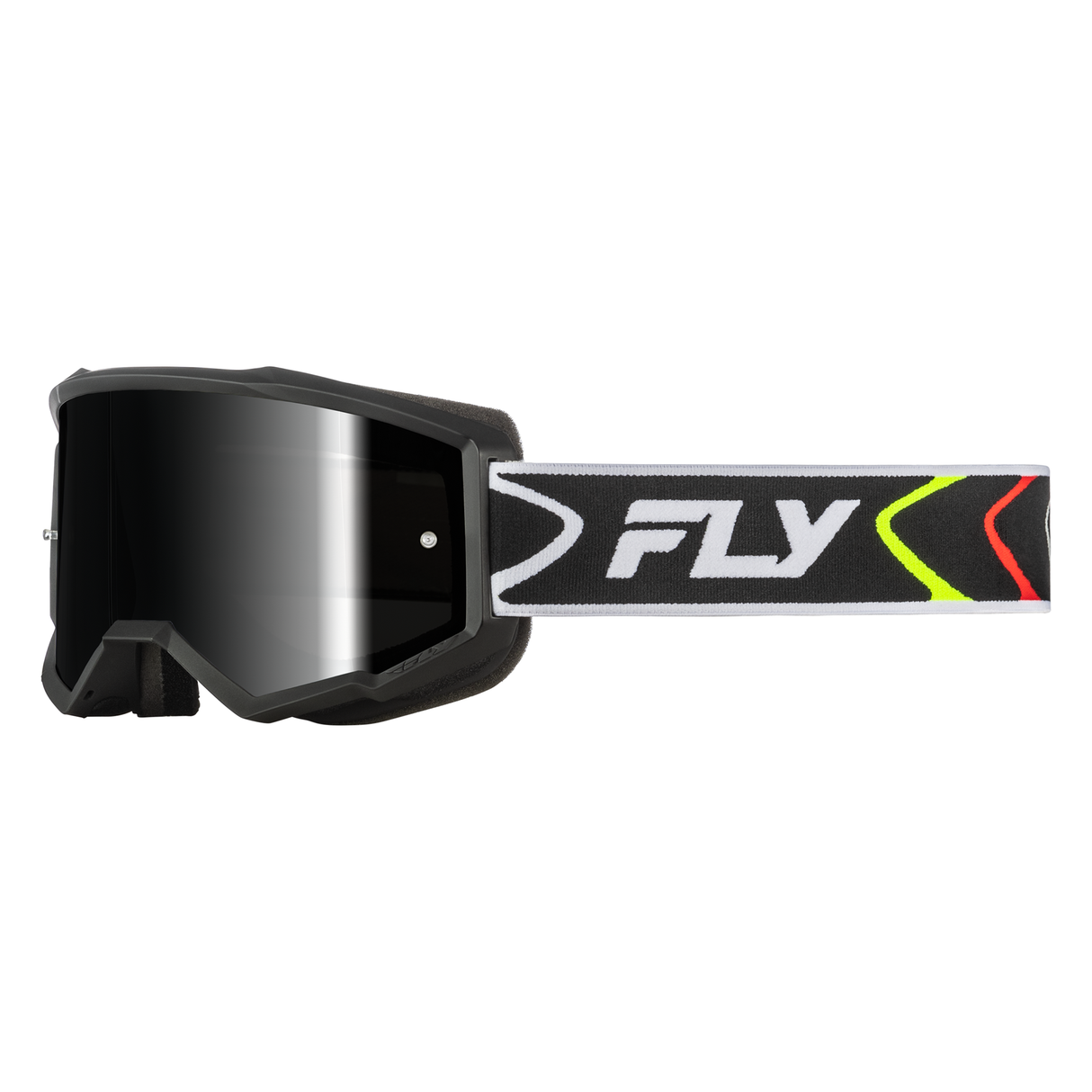 Fly Racing Zone Goggle - Black/White Black Mirror/Smoke Lens