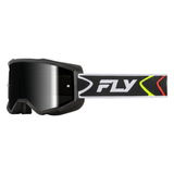 Fly Racing Zone Goggle - Black/White Black Mirror/Smoke Lens