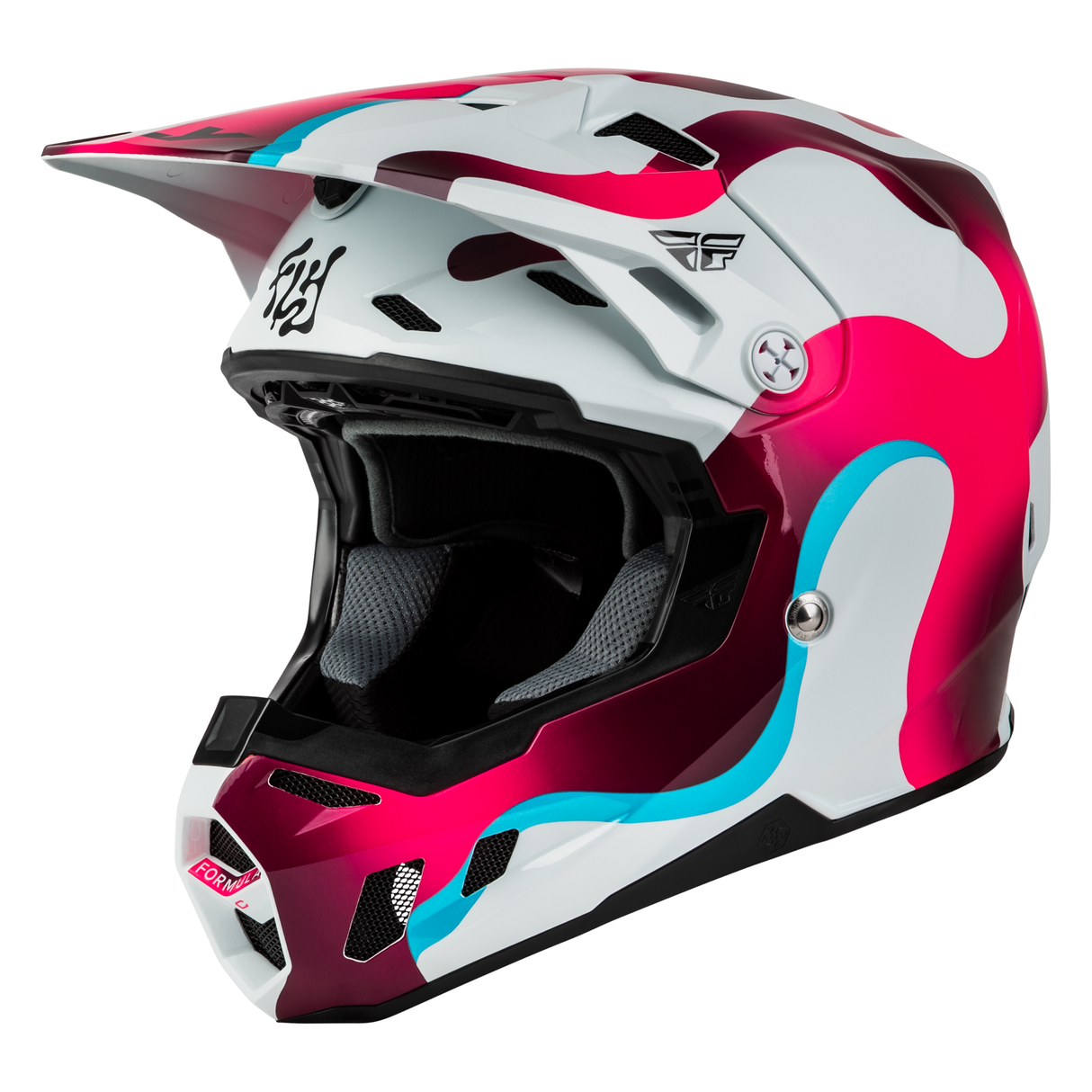 Fly Racing Formula CC Vibe Helmet - White/Pink/Blue