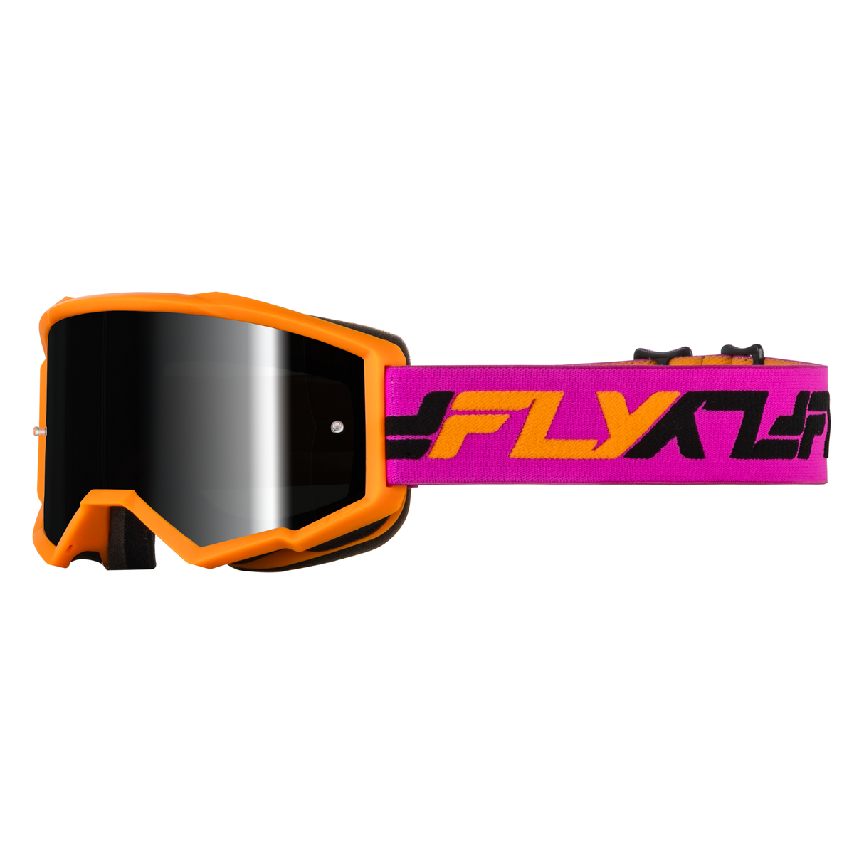 Fly Racing Zone Goggle - Orange/Pink with Black Mirror/Smoke Lens