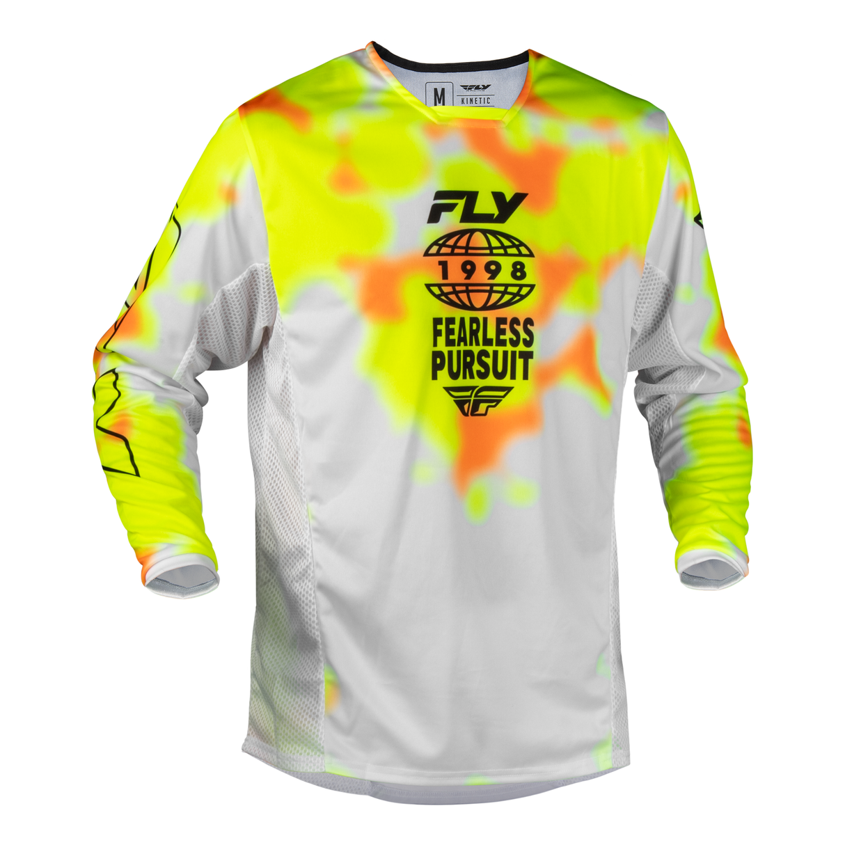 Fly Racing Kinetic Blur Jersey - White/Hi-Vis/Orange