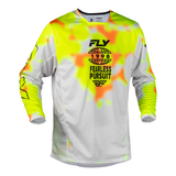 Fly Racing Kinetic Blur Jersey - White/Hi-Vis/Orange