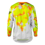 Fly Racing Kinetic Blur Jersey - White/Hi-Vis/Orange