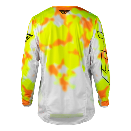 Fly Racing Kinetic Blur Jersey - White/Hi-Vis/Orange