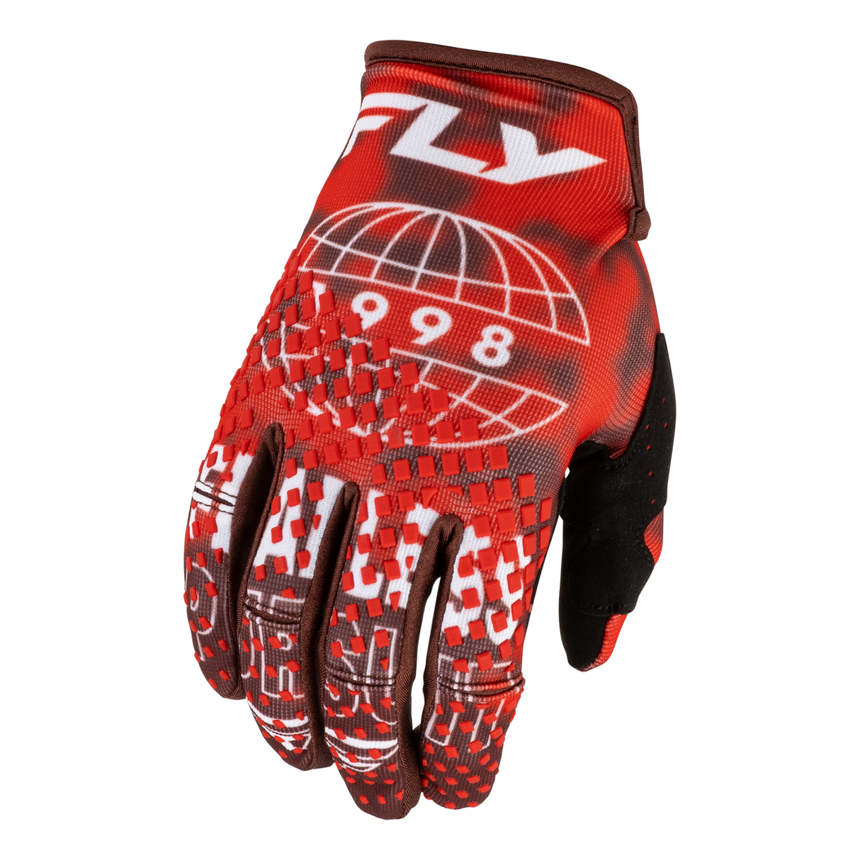 Fly Racing Kinetic Blur Gloves - Red/Maroon