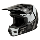 Fly Racing Youth Kinetic Scrap Helmet - Black/White/Grey