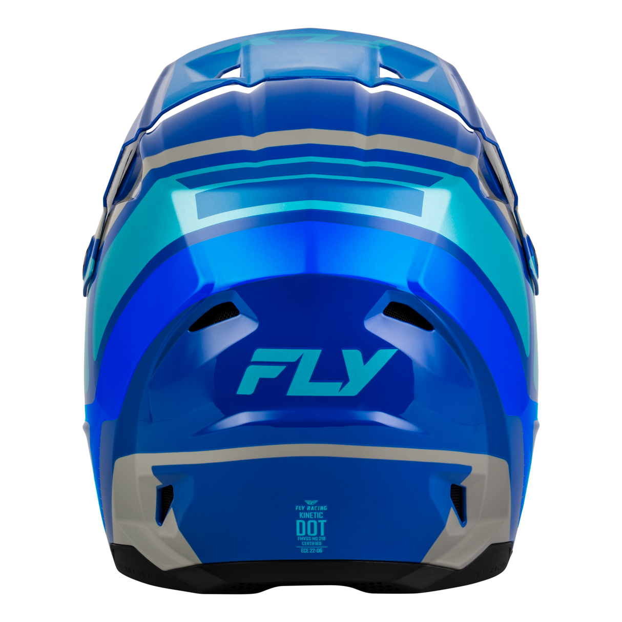 Fly Racing Youth Kinetic Scrap Helmet - Blue/Light Blue/Grey