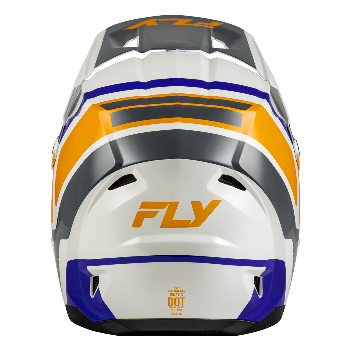 Fly Racing Youth Kinetic Scrap Helmet - White/Orange/Blue/Grey