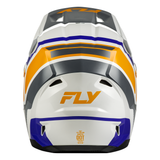 Fly Racing Youth Kinetic Scrap Helmet - White/Orange/Blue/Grey