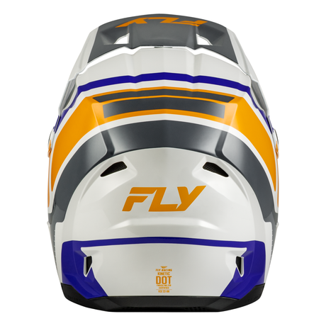 Fly Racing Youth Kinetic Scrap Helmet - White/Orange/Blue/Grey