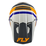 Fly Racing Youth Kinetic Scrap Helmet - White/Orange/Blue/Grey