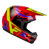 Fly Racing Youth Kinetic Scrap Helmet - Red/Hi-Vis/Purple/Black