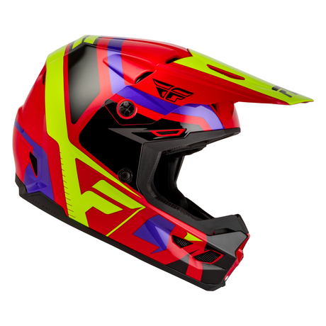 Fly Racing Youth Kinetic Scrap Helmet - Red/Hi-Vis/Purple/Black