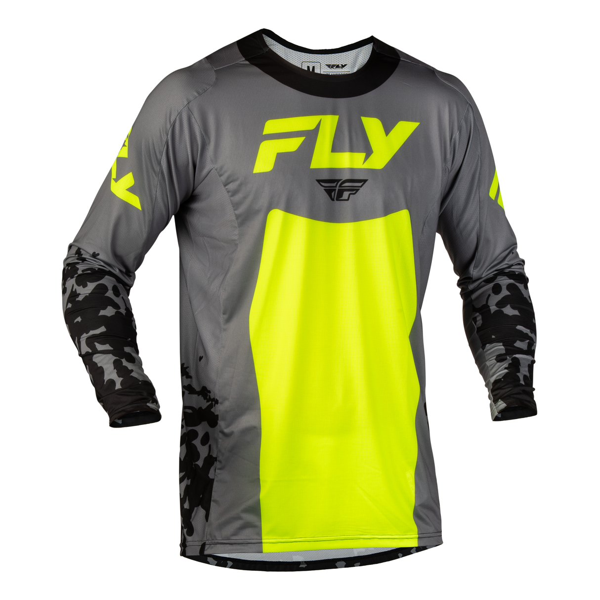 Fly Racing Youth Lite Flake Jersey - Grey/Hi-Vis/Black