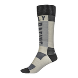 Fly Racing Youth MX Sock Thick - Grey/Black