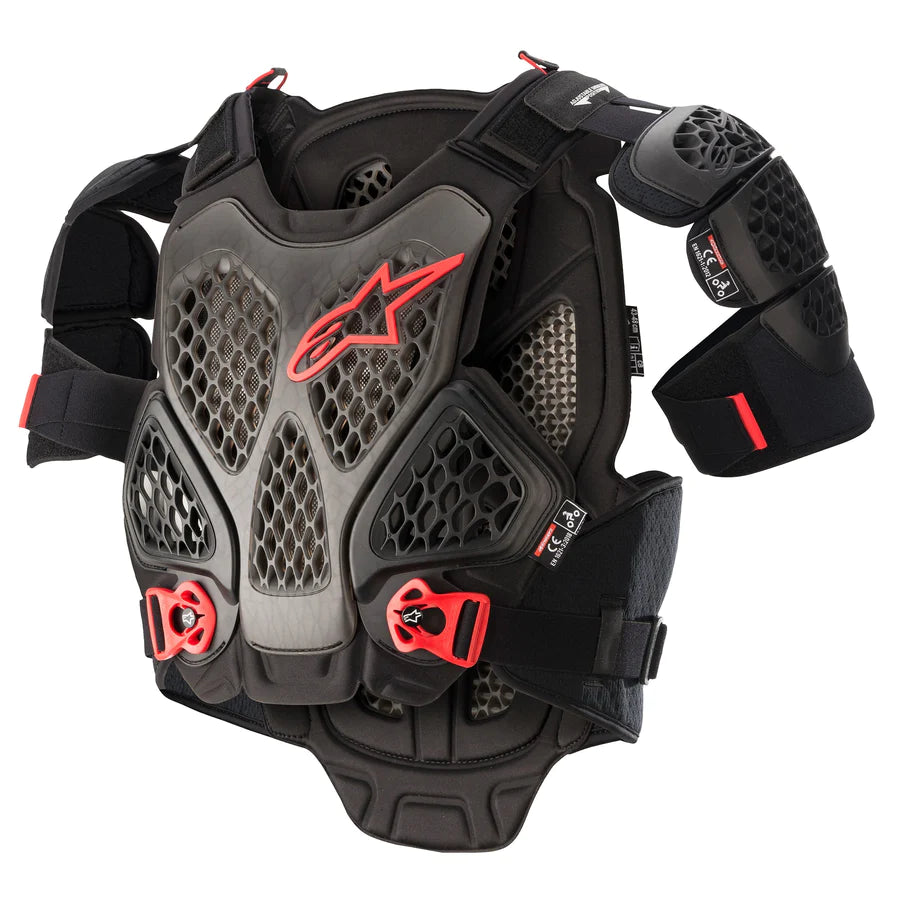 ALPINESTARS BLACK ANTHRACITE RED A-6 CHEST PROTECTOR