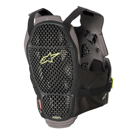 ALPINESTARS BLACK ANTHRACITE YELLOW FLUO A-4 MAX CHEST PROTECTOR