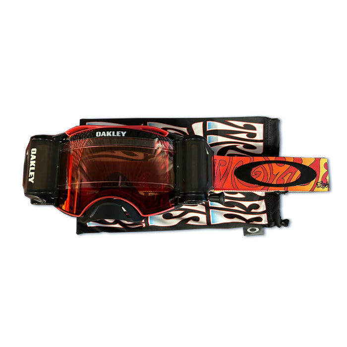 OAKLEY AIRBRAKE TLD COLLECTION MX GOGGLE TRIPPY RED PRIZM MX TORCH LENS - ROLL OFF