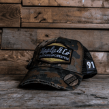 Green Camo Diamond Trucker Hat