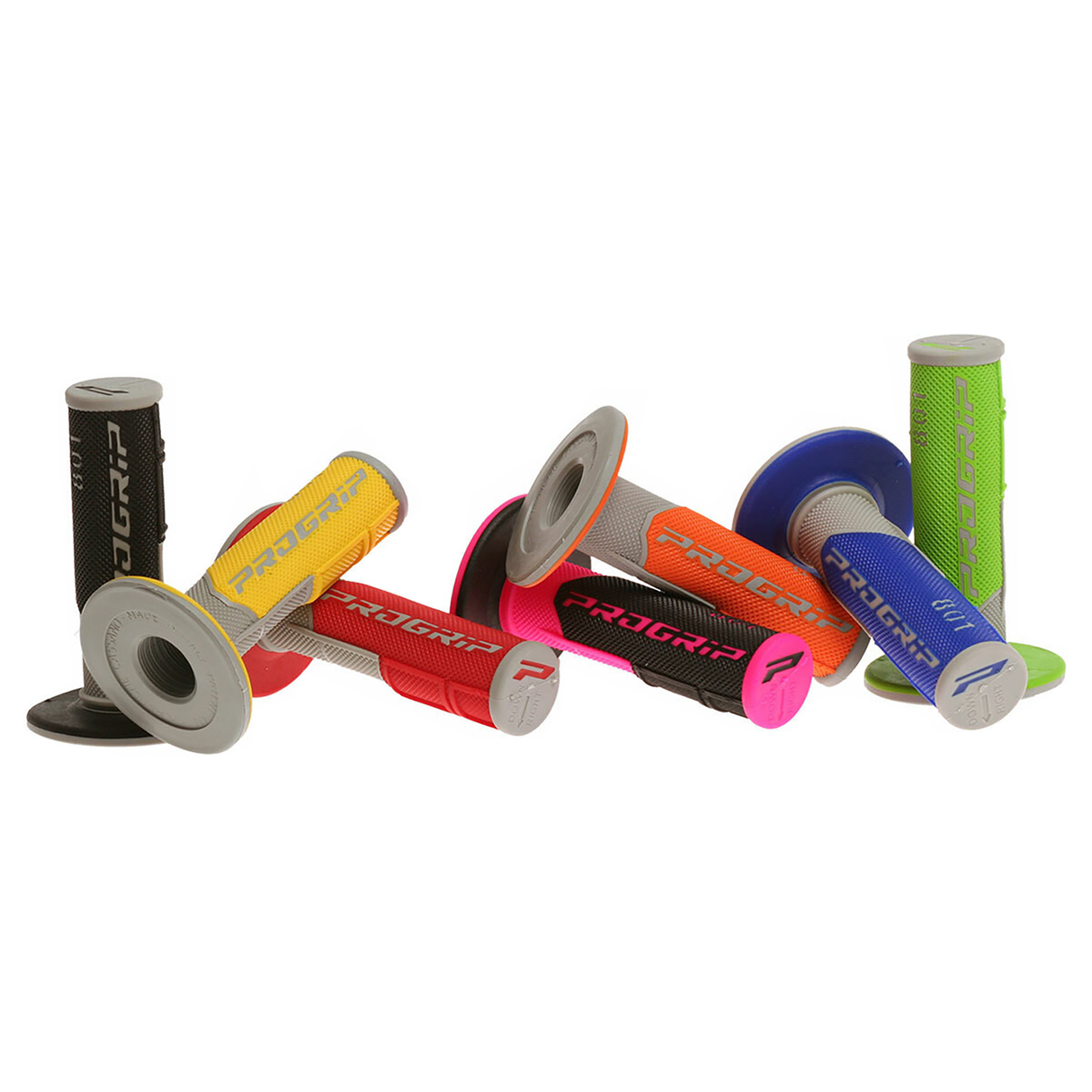 Pro Grip 801 Dual Density Half Waffle Grips Grey/Blue
