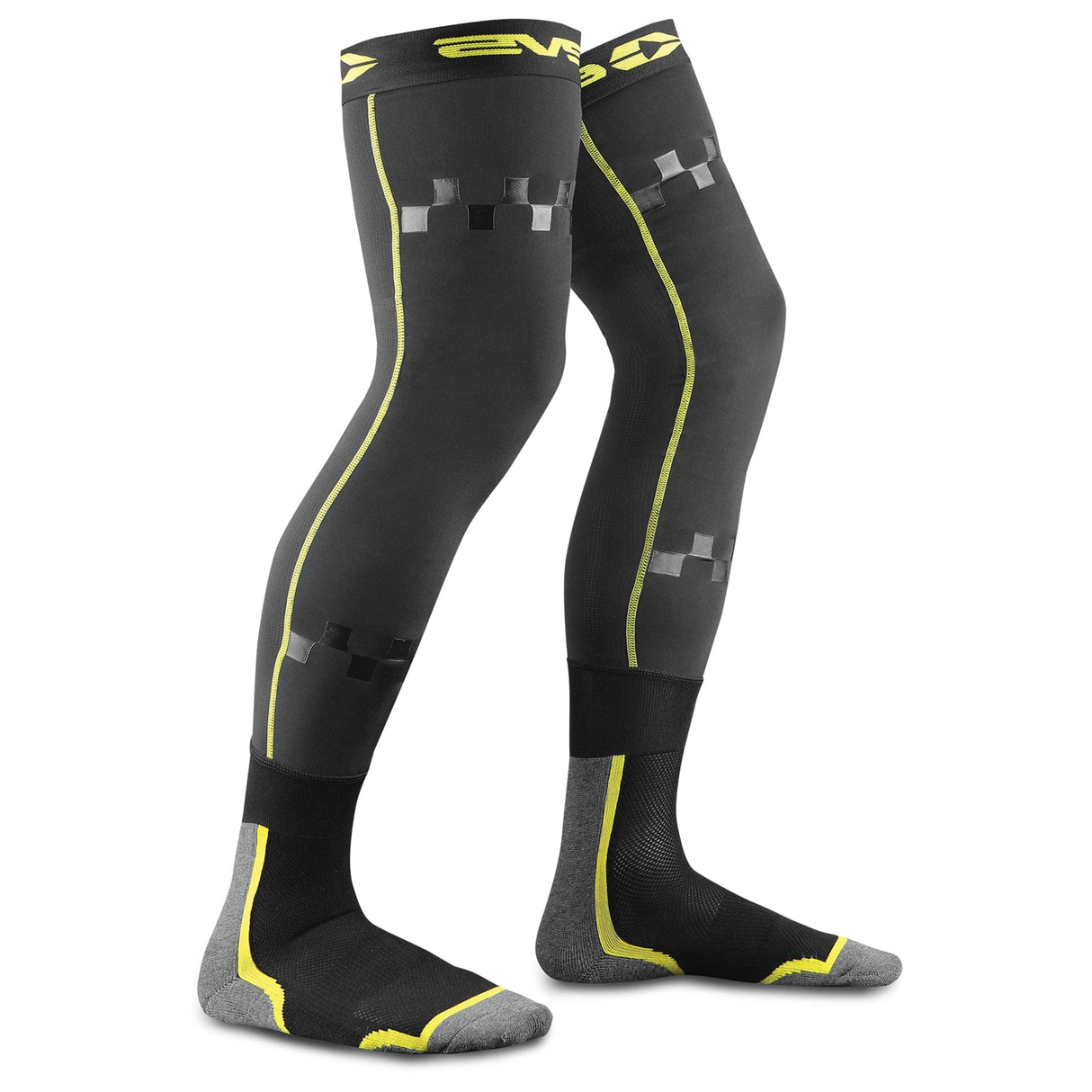 EVS TUG - Fusion Knee Brace Liner/Sock Combo Youth (Black/Hi Vis Yellow) Pair