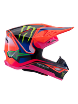 S-M10 DEEGAN MONSTER HELMET ECE06 - ORANGE FL/PURPLE/PINK FLUO/GL