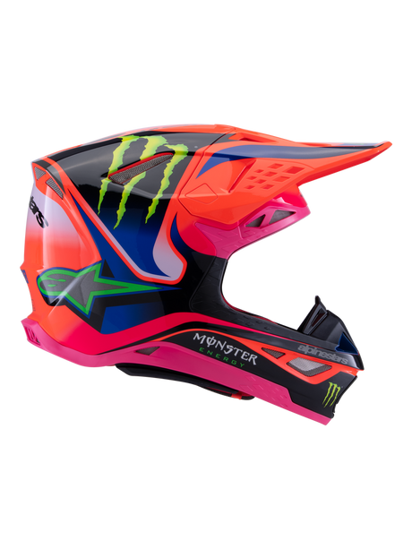 S-M10 DEEGAN MONSTER HELMET ECE06 - ORANGE FL/PURPLE/PINK FLUO/GL