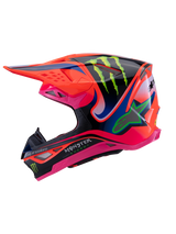 S-M10 DEEGAN MONSTER HELMET ECE06 - ORANGE FL/PURPLE/PINK FLUO/GL