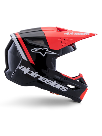 SM3 RADIUM HELMET ECE06 - Black/Red FLUO/WHITE