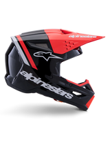 SM3 RADIUM HELMET ECE06 - Black/Red FLUO/WHITE
