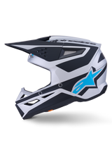 SM3 HEAT HELMET ECE06 - SILVER/BLUE/BLACK