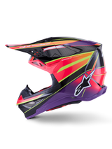 SUPERTECH S-M10 ERA HELMET ECE 22.06 - PINK/VIOLET/YELLOW FLUO