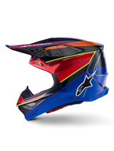 SUPERTECH S-M10 ERA HELMET ECE 22.06 - BLUE/RED/YELLOW FLUO