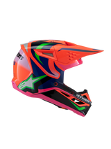 SM3 YOUTH DEEGAN HELMET ECE06 - ORANGE FL/PURPLE/PINK FLUO/GL
