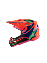 SM3 YOUTH DEEGAN HELMET ECE06 - ORANGE FL/PURPLE/PINK FLUO/GL