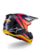 SM7 RISE HELMET ECE06 - BLACK/YELLOW/PINK