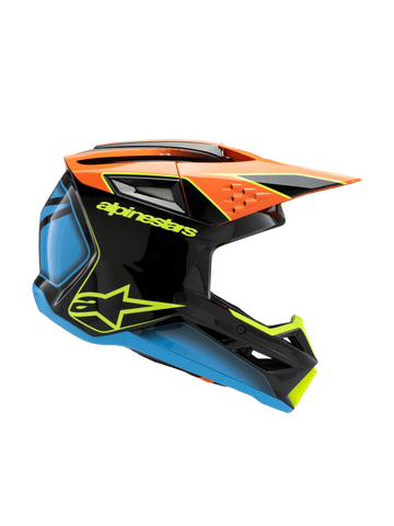 SM3 YOUTH FRAY HELMET ECE06 - BLACK/ORANGE/YELLOW FL G