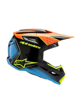 SM3 YOUTH FRAY HELMET ECE06 - BLACK/ORANGE/YELLOW FL G