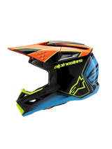 SM3 YOUTH FRAY HELMET ECE06 - BLACK/ORANGE/YELLOW FL G