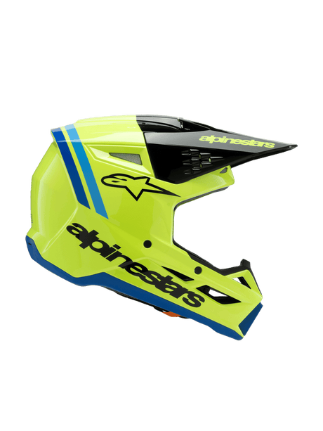 SM3 YOUTH RADIUM HELMET ECE06 - YELLOW FLUO/BLACK/BLUE GL