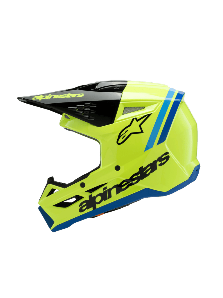 SM3 YOUTH RADIUM HELMET ECE06 - YELLOW FLUO/BLACK/BLUE GL