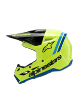 SM3 YOUTH RADIUM HELMET ECE06 - YELLOW FLUO/BLACK/BLUE GL