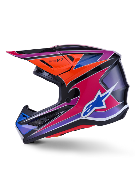 SM7 FUSE HELMET ECE06 - BLUE/PURPLE/PINK